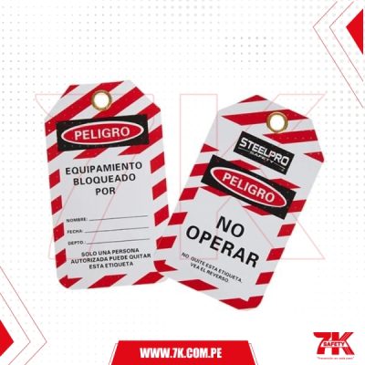 Bloqueo Tarjeta de no Operar Lock Out (Bolsita X 10)