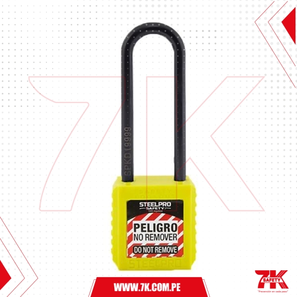 Candado Lock Out X10 Long Dieléctrico Steelpro