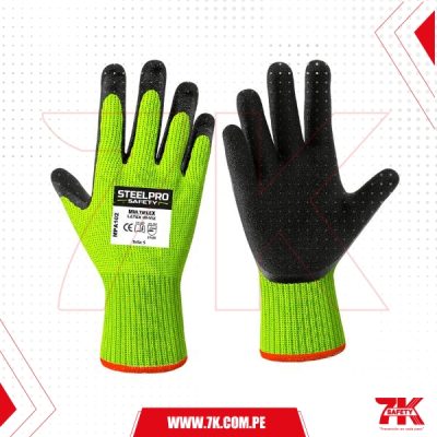 Guante Multiflex Mpa102 Látex Hi-Viz Palma Negro