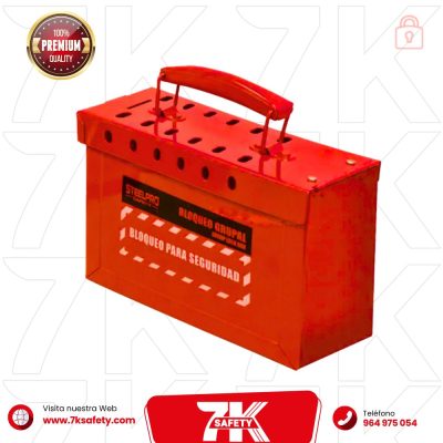 Caja de Bloqueo Grupal Steelpro para sistema LOTO