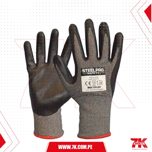Guante Cut-5 Nitrilo Foam Steelpro