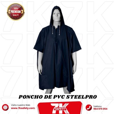 Poncho PVC Steelpro impermeable con costuras termoselladas