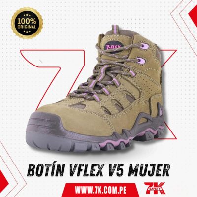 Botín VFlex V5 Mujer Nobuck Café