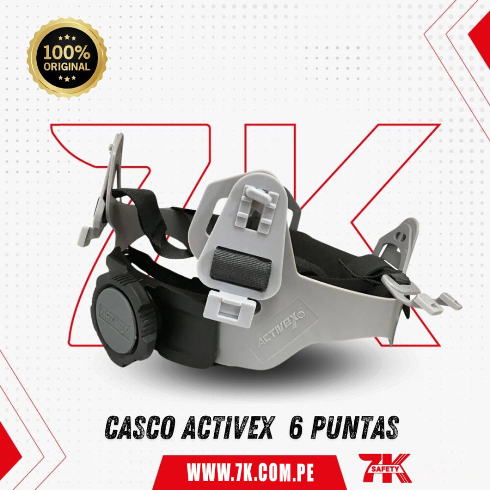Casco de Seguridad Activex I con Arnés de Cinta de 6 Puntas y Ajuste Ratchet - Imagen 3