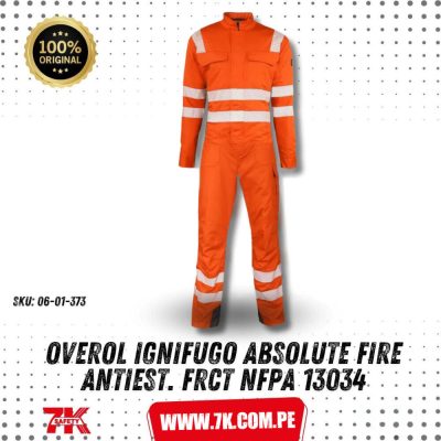 Overol Ignífugo Absolute Fire Antiest. FRCT NFPA 13034 Naranjo/Gris