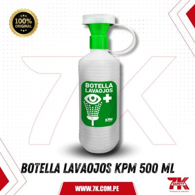Botella Lavaojos KPM 500 ml | Solución de Emergencia para Lavado Ocular