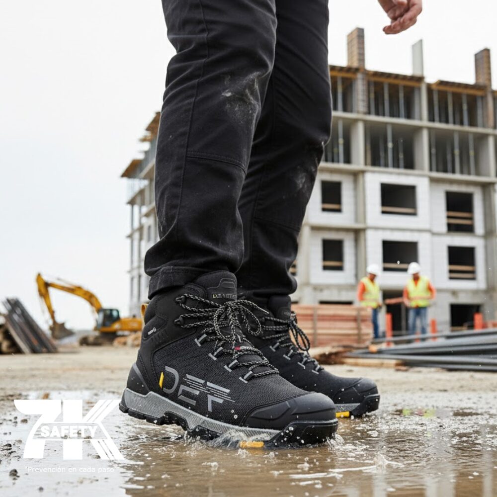 Botas de Seguridad Def Rock | Calzado Industrial Antideslizante con Puntera de Acero y Protección Contra Impactos