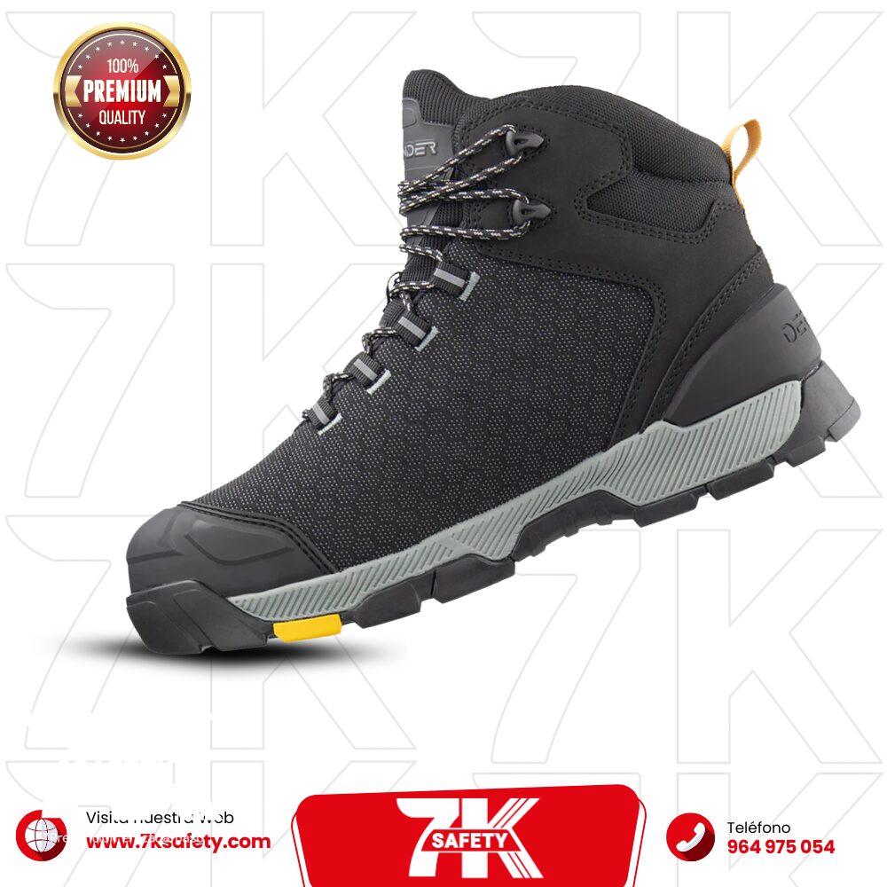 Botas de Seguridad Def Rock | Calzado Industrial Antideslizante con Puntera de Acero y Protección Contra Impactos