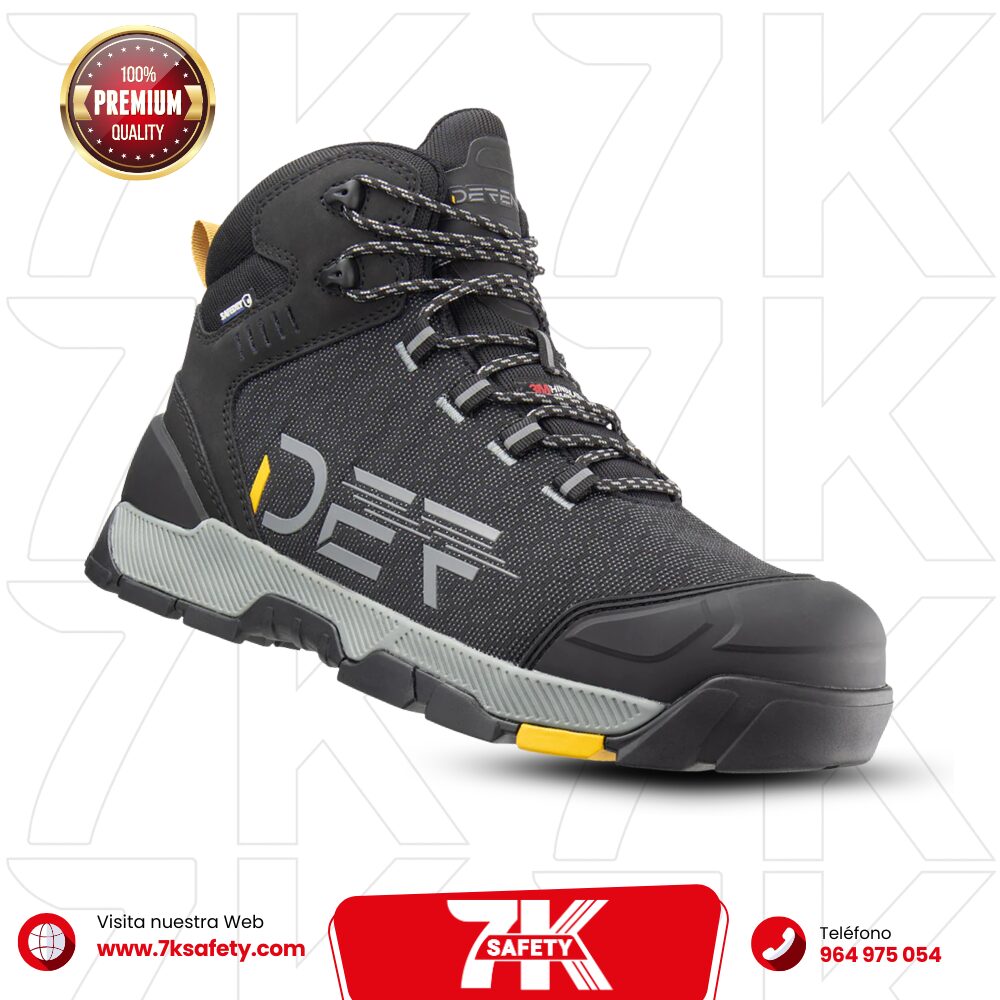 Zapatilla de Seguridad Defender Rock con diseño deportivo, suela antideslizante y alta comodidad para uso industrial.