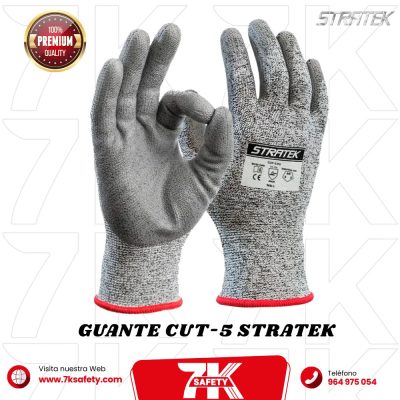 Guantes anticorte Cut-5 Stratek para uso industrial