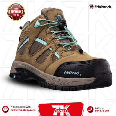 Botín Edelbrock EDBK 177 Mujer Gris de seguridad industrial